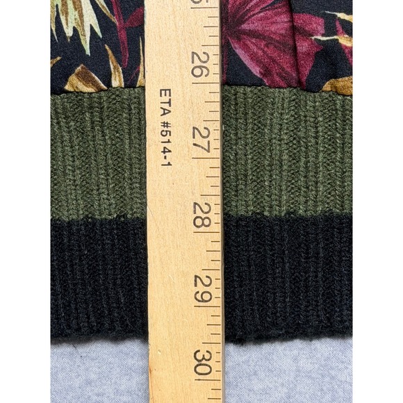 Zara Basic Tropical Bird Palm Print Bomber Jacket Black Multi Small 7484/229 - Picture 11 of 12